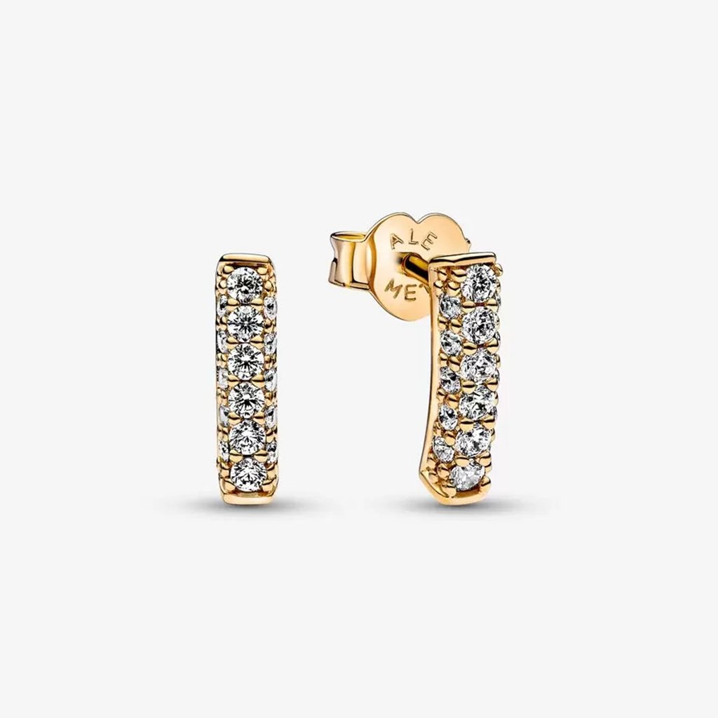 PANDORA  Pandora Timeless Pavé Single-row Bar Stud Earrings