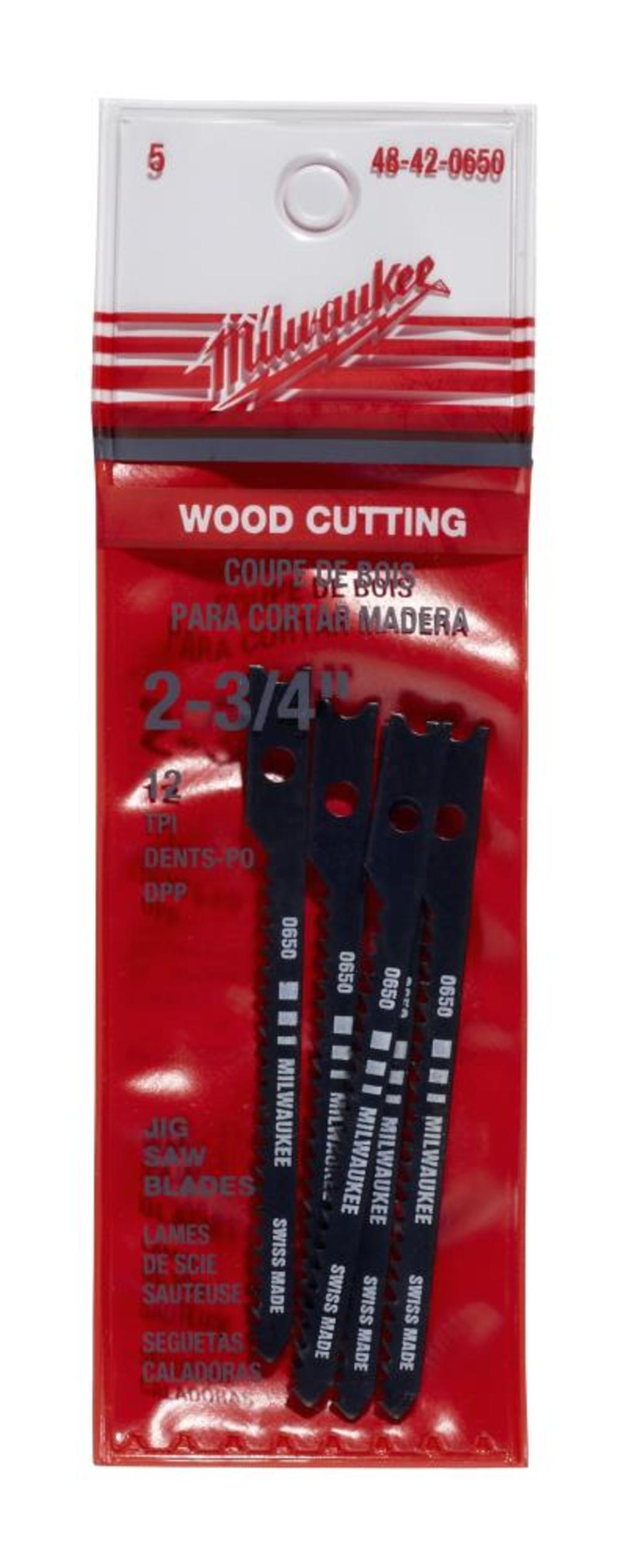 MW 2-3/4 in. 12 TPI High Carbon Steel Jig Saw Blade 5PK 48-42-0650 from MW