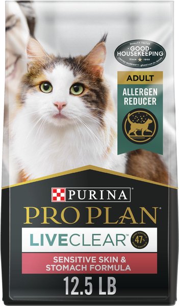 Purina Pro Plan LiveClear Sensitive Skin and Stomach Turkey and Oatmeal Formula Dry Cat Food