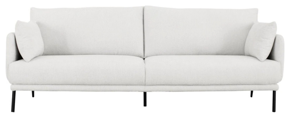 Nadia Modern White Fabric Sofa   Modern   Sofas And Sectionals   by Virgil Stanis Design  Houzz