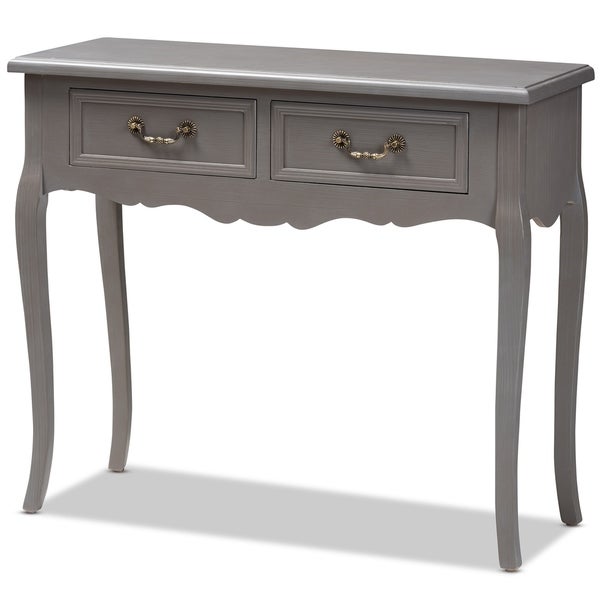 French Country 2-Drawer Console Table