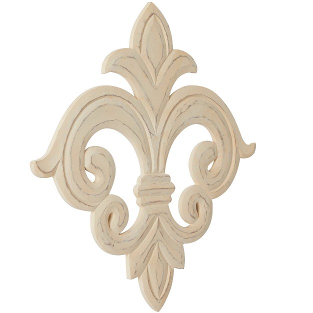 Wooden Fleur De Lis Carved Wall Decor Olivia amp May