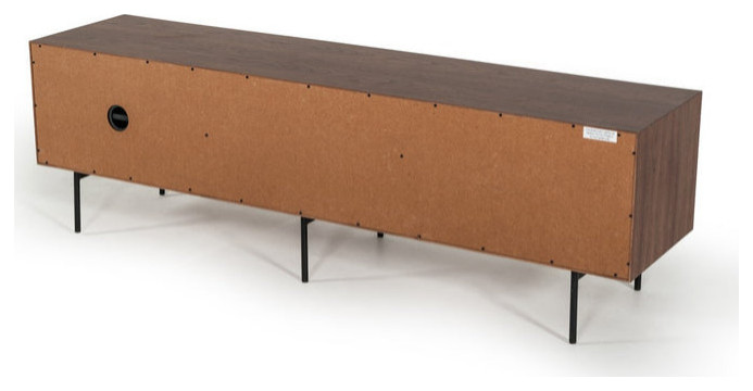 Liesa Modrest Walnut and Gray TV Stand   Modern   Entertainment Centers And Tv Stands   by Virgil Stanis Design  Houzz