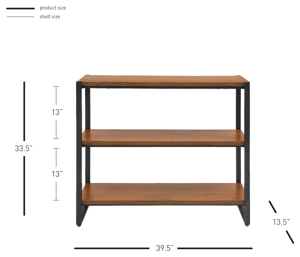 Anderson 3 Tier Bookcase   Industrial   Bookcases   by New Pacific Direct Inc.  Houzz