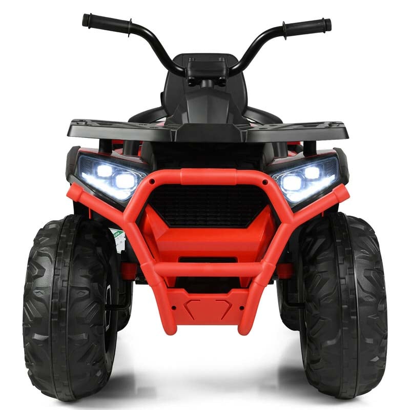 12V Kids Ride-On Electric ATV 4-Wheeler Quad Car Toy with MP3 & LED Lights