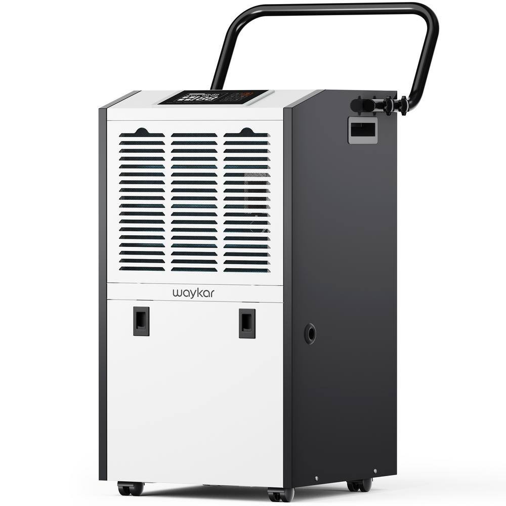 waykar 155 pint Industrial Dehumidifier with Intelligent Drying Function for Warehouses Basements up to 8000 square feetWhite HDCX-DP600B