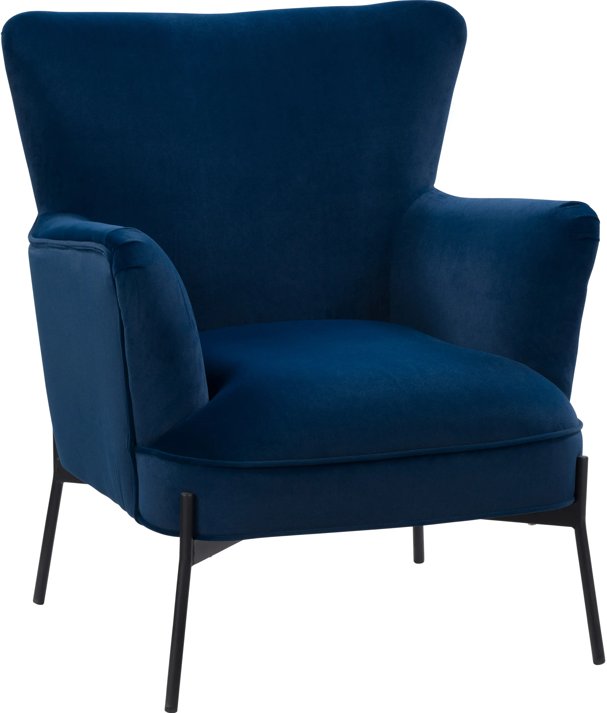 Elwood Blue Wingback Accent Chair