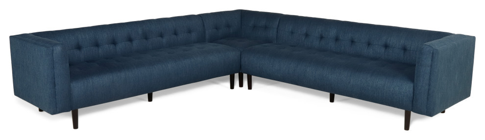 Konnor Fabric Sectional Sofa   Midcentury   Sectional Sofas   by GDFStudio  Houzz