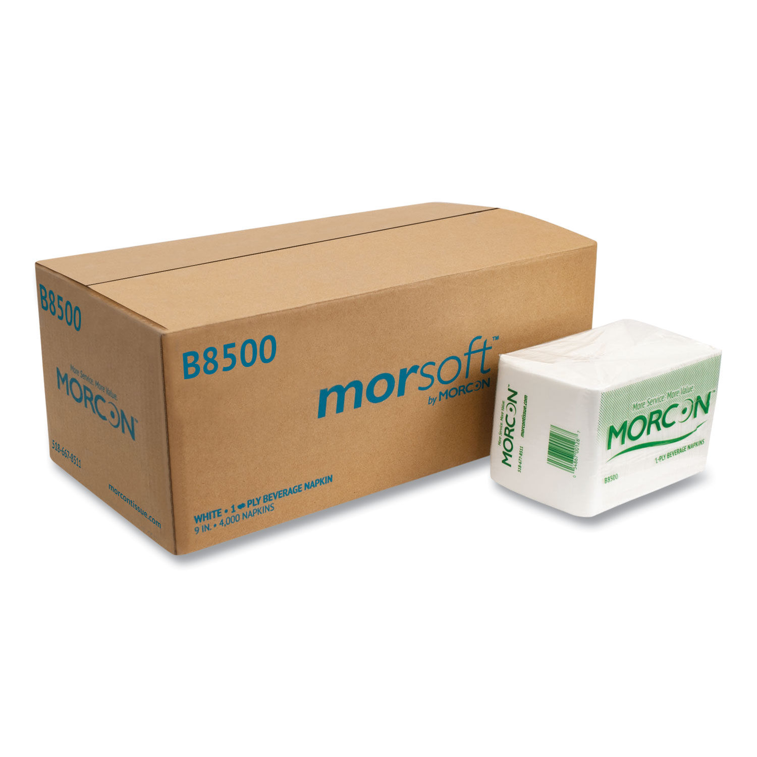 Morsoft Beverage Napkins by Morcon Tissue MORB8500