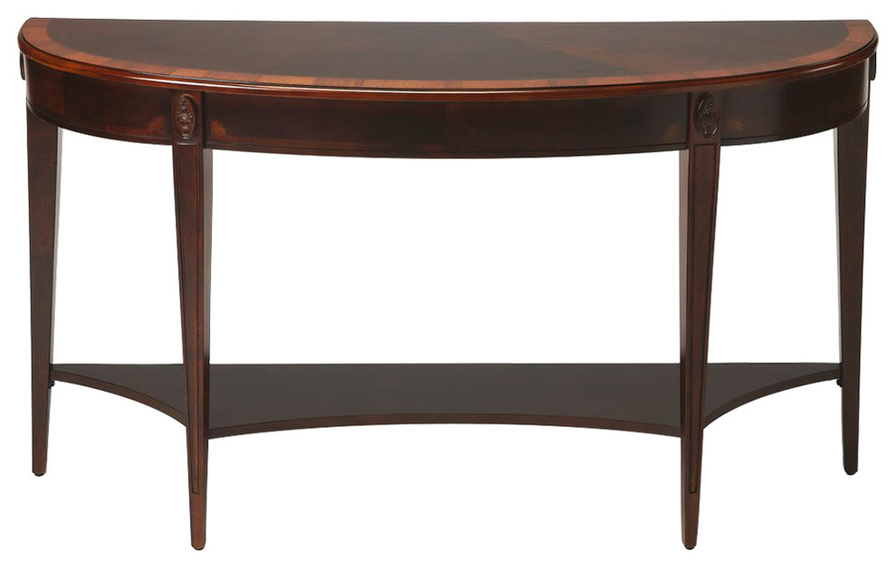 Butler Astor Cherry Nouveau Demilune Console Table   Traditional   Console Tables   by Homesquare  Houzz