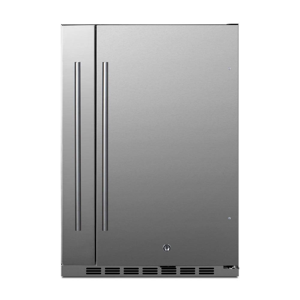 Summit Appliance 23.75 in. 3.1 cu. ft. Mini Fridge in Stainless Steel without Freezer FF19524