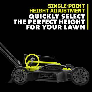 RYOBI 40-Volt 18 in. 2-in-1 Cordless Battery Walk Behind Push Lawn Mower with 6.0 Ah Battery and Charger RY401101