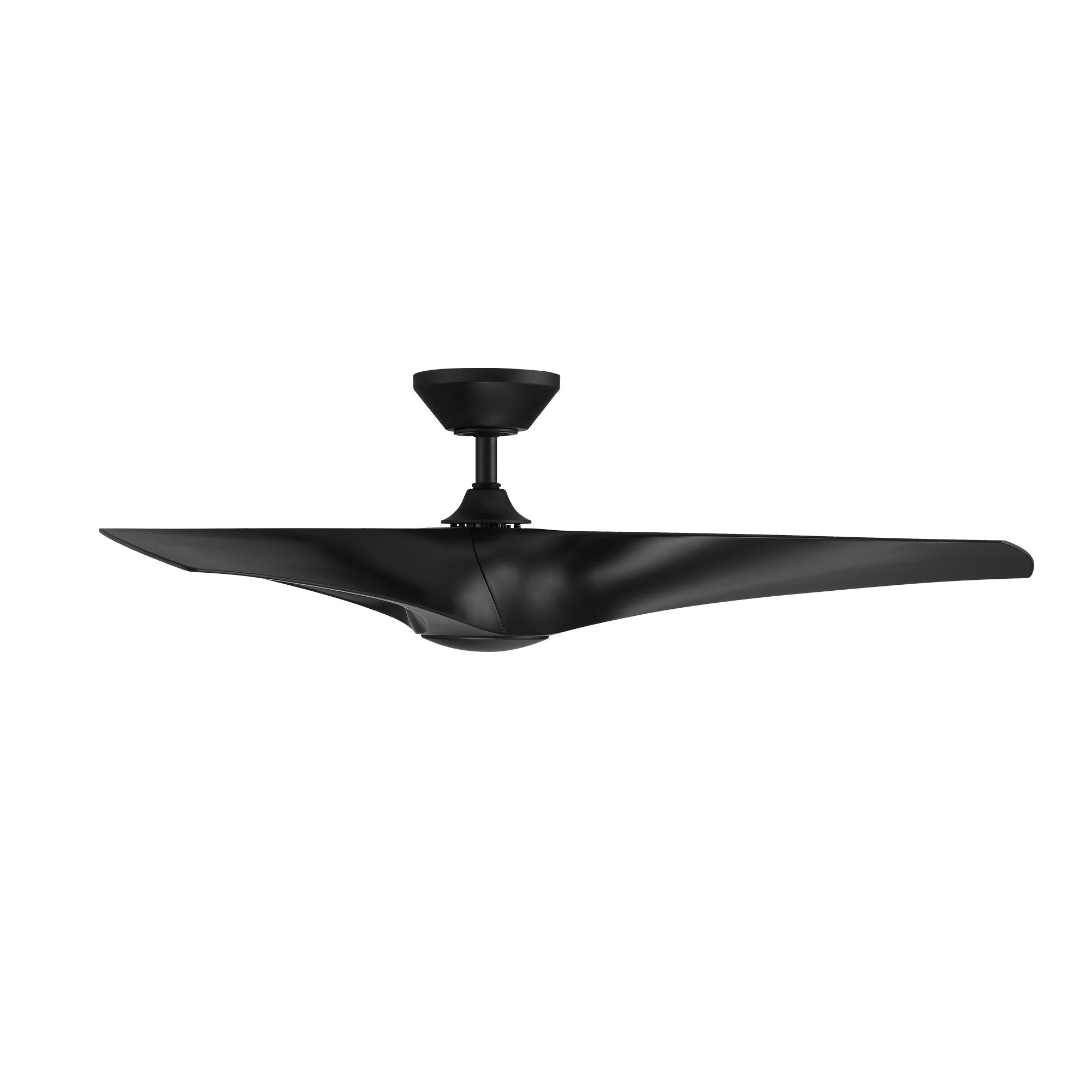 Zephyr Indoor and Outdoor 3-Blade Smart Ceiling Fan 52in Matte Black with 3000K LED Light Kit and Remote Control