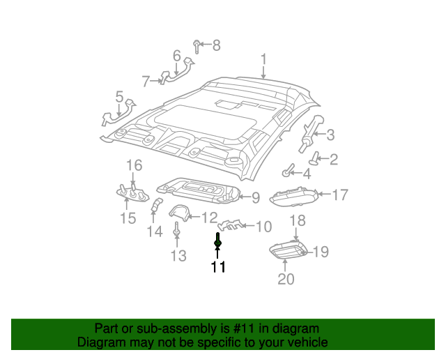 Genuine OE Mopar Sun-Visor Screw - 5183402AA