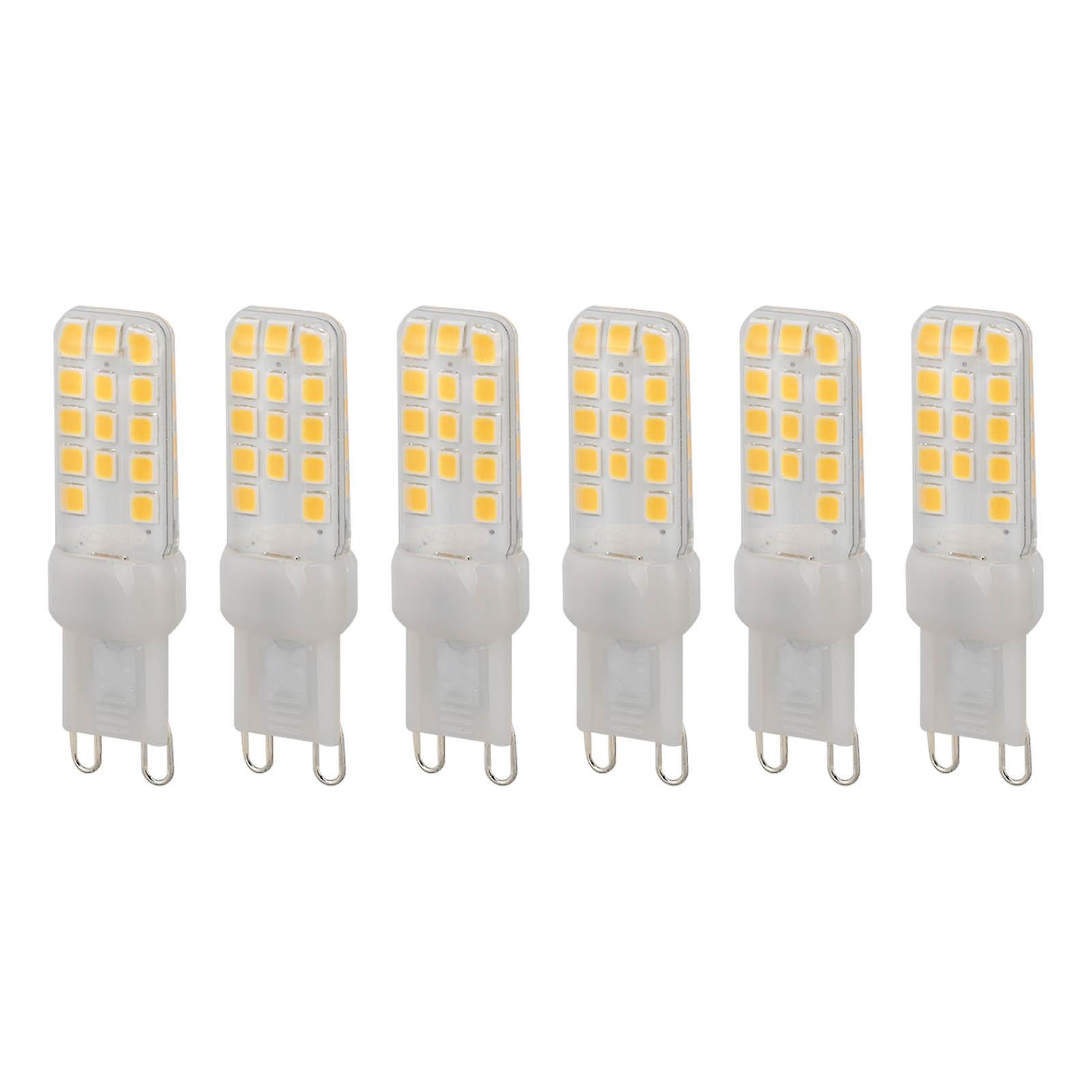 6PCS G9 LED Light Bulb Dimmable 5W 450LM 28 Beads Household Aluminum G9 Base Bulb for Lamp Replacement 100‑120V