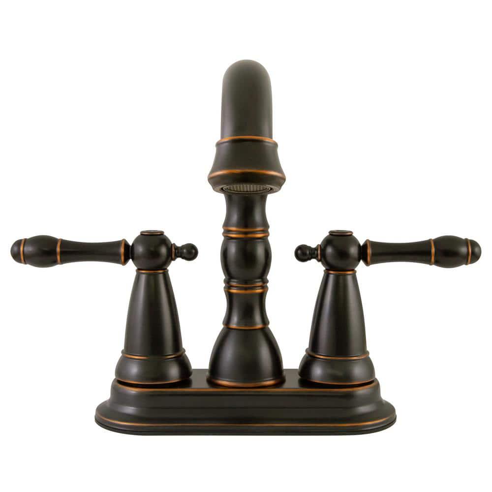 Design House Oakmont 4 in Centerset 2Handle Bathroom Faucet in Oil Rubbed Bronze