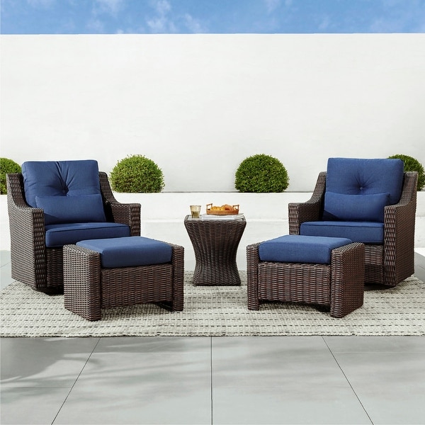 Murphy Outdoor Wicker Patio Furniture Swivel Glider Chair