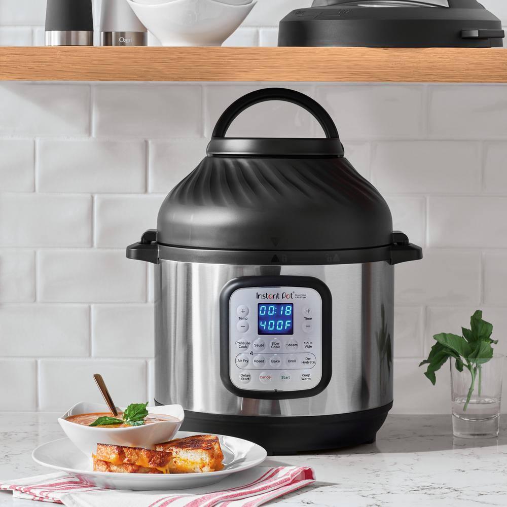 Instant Pot 8 Qt Silver Duo Crisp Air Fryer with EPC Combo