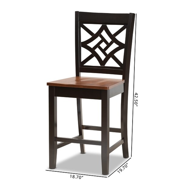 Nicolette Modern and Contemporary 2-Piece Counter Stool Set