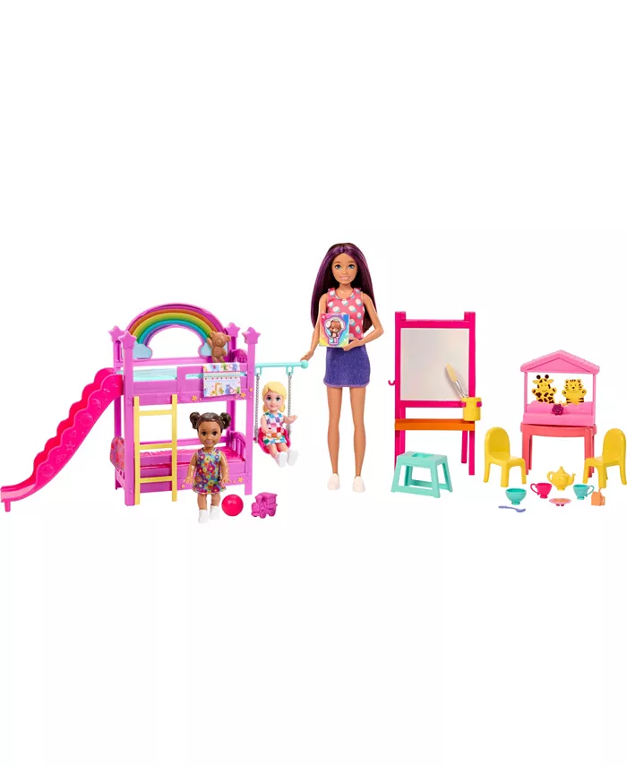 Barbie Skipper First Jobs Daycare Playset With 3 Dolls  Furniture and Accessories