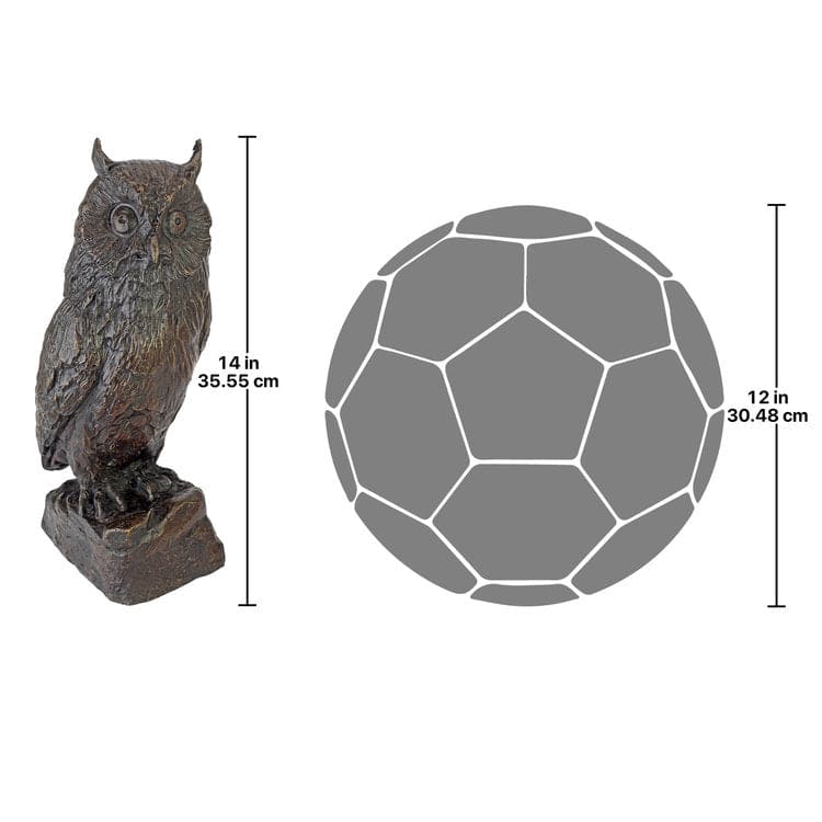 The Wise Owl Cast Bronze Garden Statue by Design Toscano