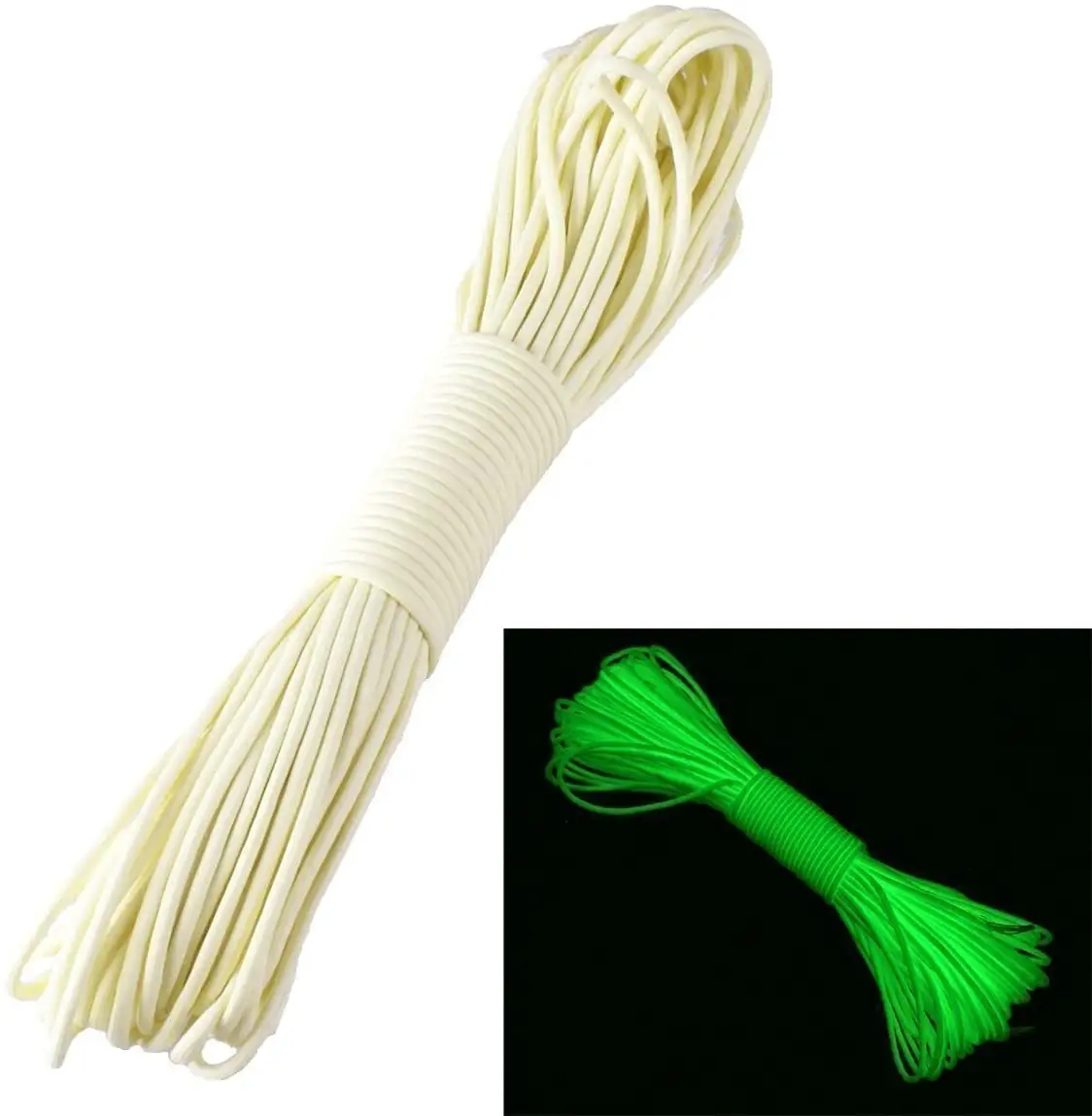 Other camping   hiking gear Reflective Polyester Parachute Cord Outdoor Glow In The Dark Rope Paracord  550 Paracord Rope