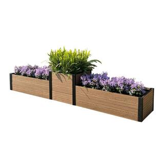 EverBloom 113 in. L x 21 in. W x 1421 in. H Terraced Triple Garden Bed Composite Raised Bed K2201