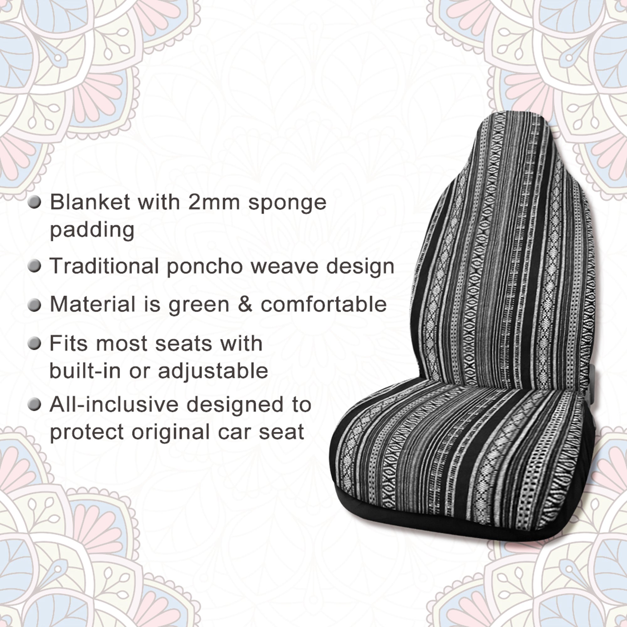 20pcs Universal Multicolor Blanket Durable Bucket Seat Cover Protector for Car