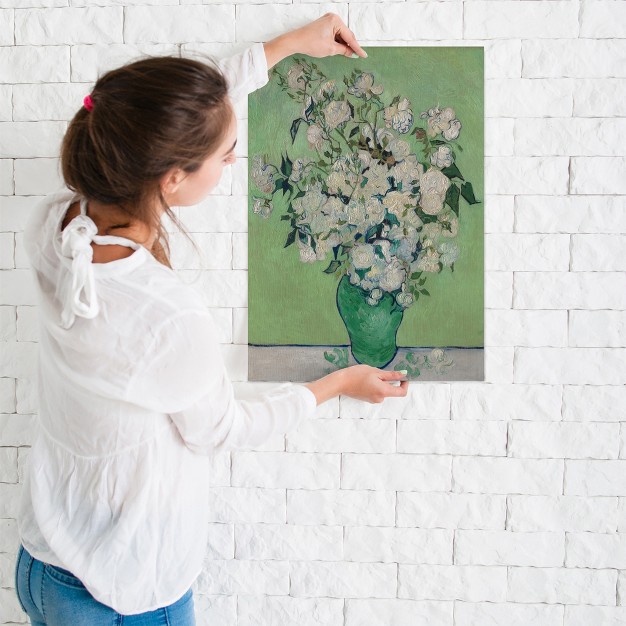 Americanflat Roses By Vincent Van Gogh Vintage Farmhouse Wall Art