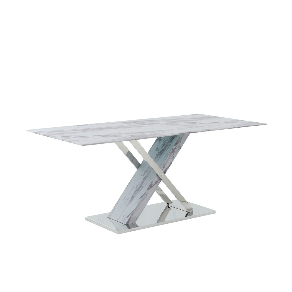 Global Furniture USA Marble Inspired Dining Table