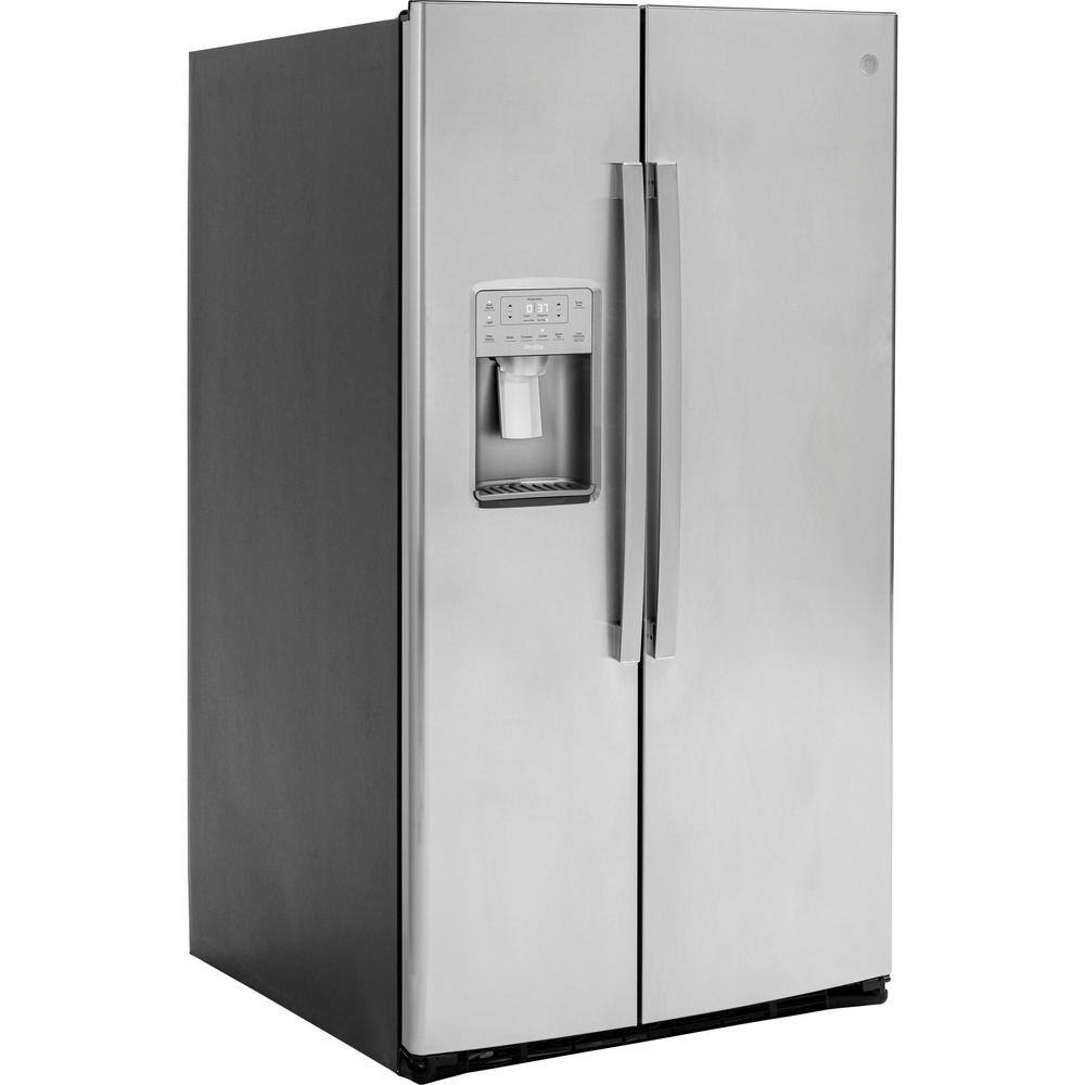 GE Profile Profile 25.3 cu. ft. Side by Side Refrigerator in Fingerprint Resistant Stainless Steel ENERGY STAR PSE25KYHFS