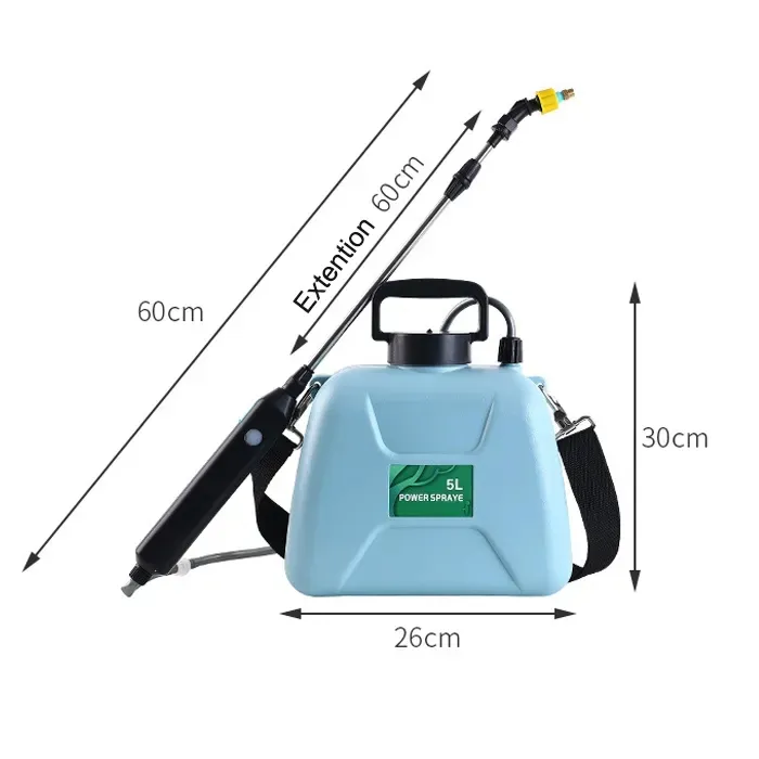 1.35 Gal/5L Battery Powered Sprayer Electric Sprayer USB Rechargeable Handle Portable Garden Sprayer with Telescopic Wand