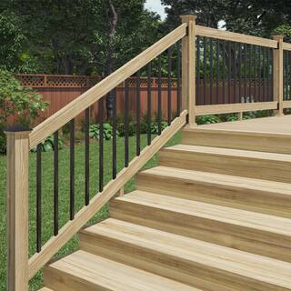 ProWood 6 ft. Southern Yellow Pine Stair Rail Kit with Aluminum Square Balusters 447302