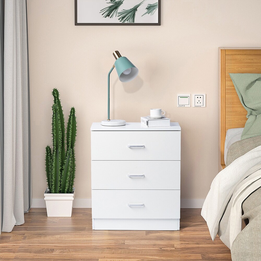 Modern 3 Drawer Wooden Dresser for Bedroom