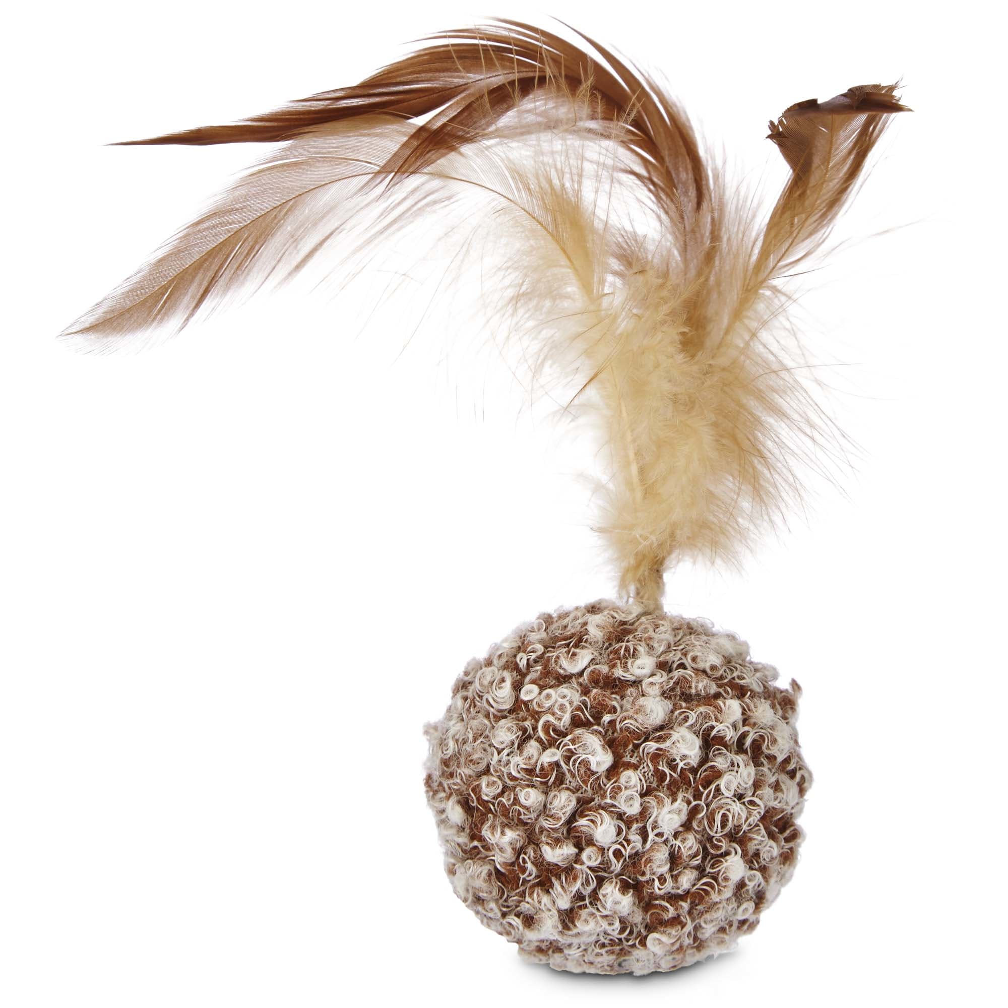 Leaps  Bounds Ball with Feather Cat Toy