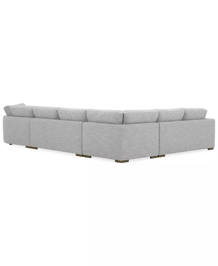 Furniture Vasher 166 4-Pc. Fabric Sectional Sofa with Cuddler