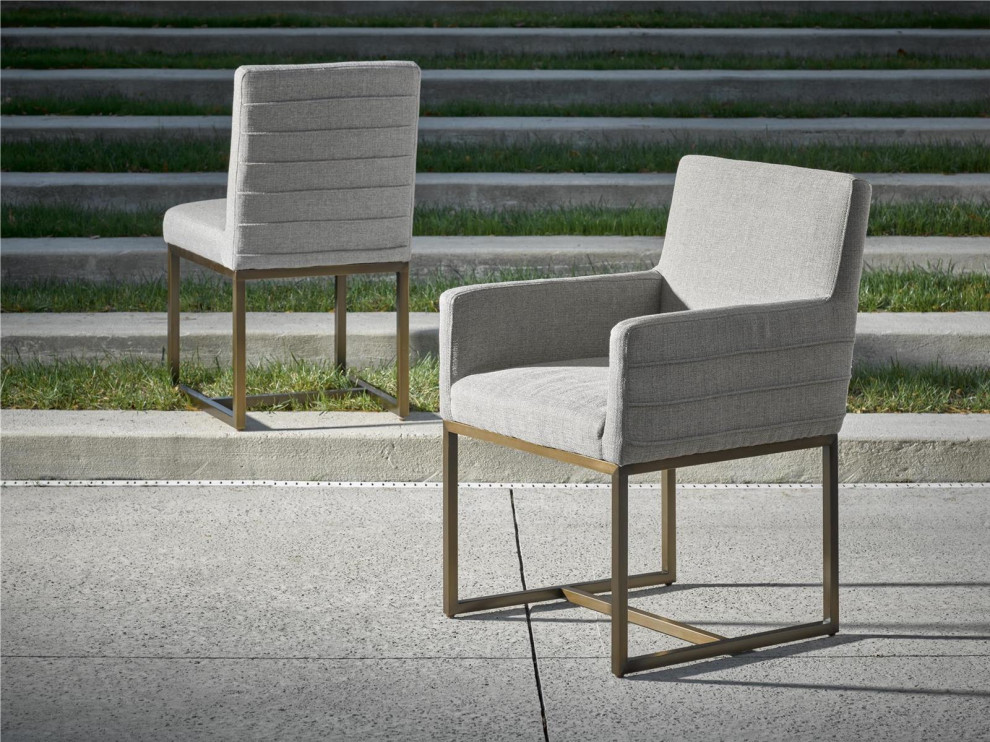 Side Chair UNIVERSAL Quartz Crystal Metal   Transitional   Dining Chairs   by EuroLuxHome  Houzz