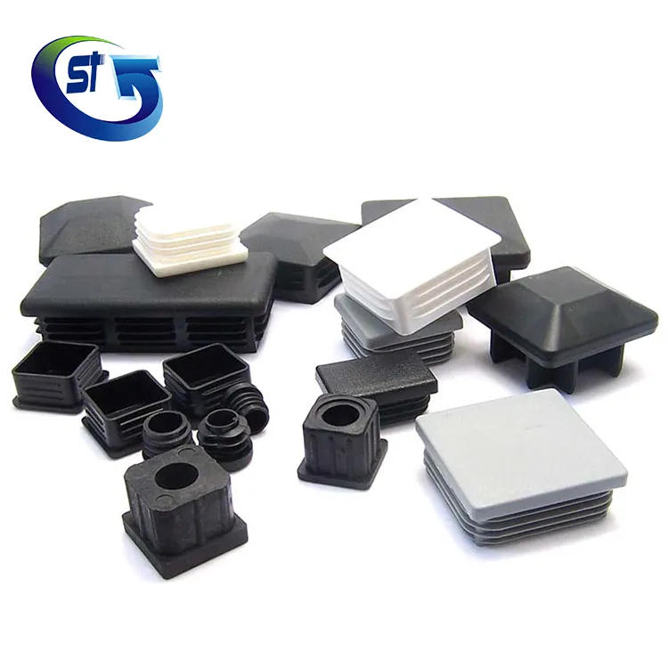 Supplying high quality Black PE Rectangular custom plastic pvc pipe fitting end cap PFC 100X50