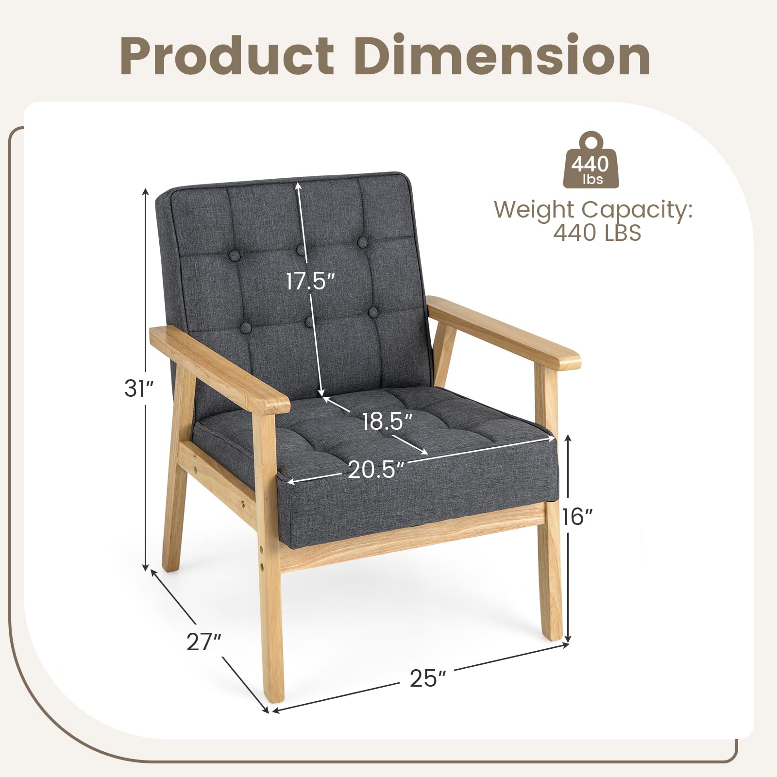 Giantex Modern Accent Chair