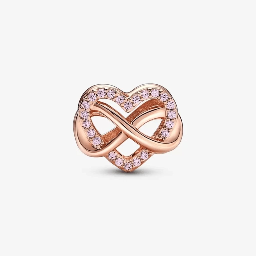 PANDORA  Family Infinity Pink Heart Charm