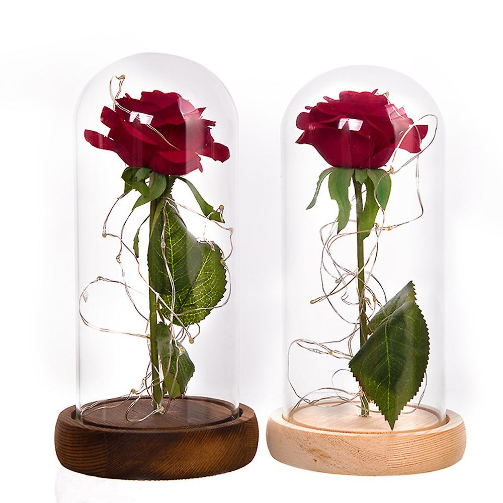 Glass Cover Internal Rose Diy Decoration Lamp Ktv Romantic Led Atmosphere Small Night Light Valentine's Day Gift No.263271