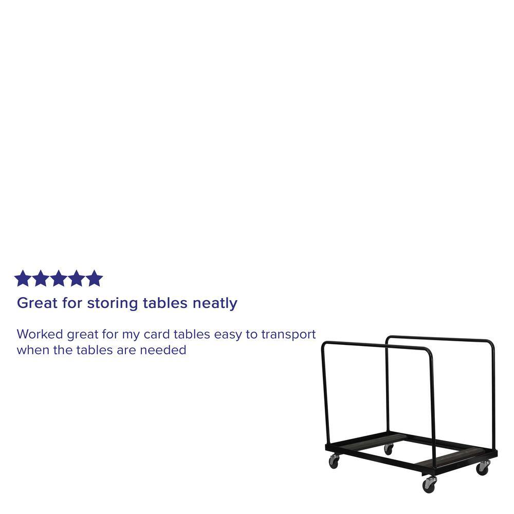 Carnegy Avenue Steel 4-Wheeled Folding Chair Dolly in Black CGA-XF-2902-BL-HD