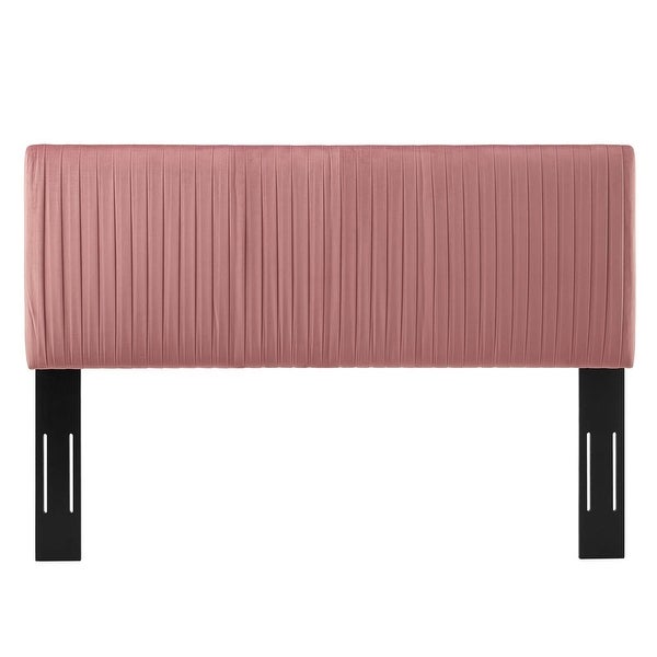 Montrose Heather Pink Velvet Upholstered Twin Size Headboard - - 32807407