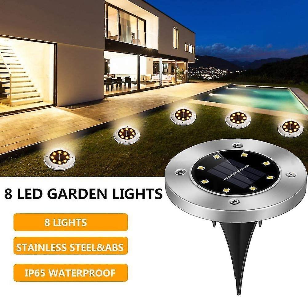 Solar En - 8led ， Path Solar Ed， 4 Pack