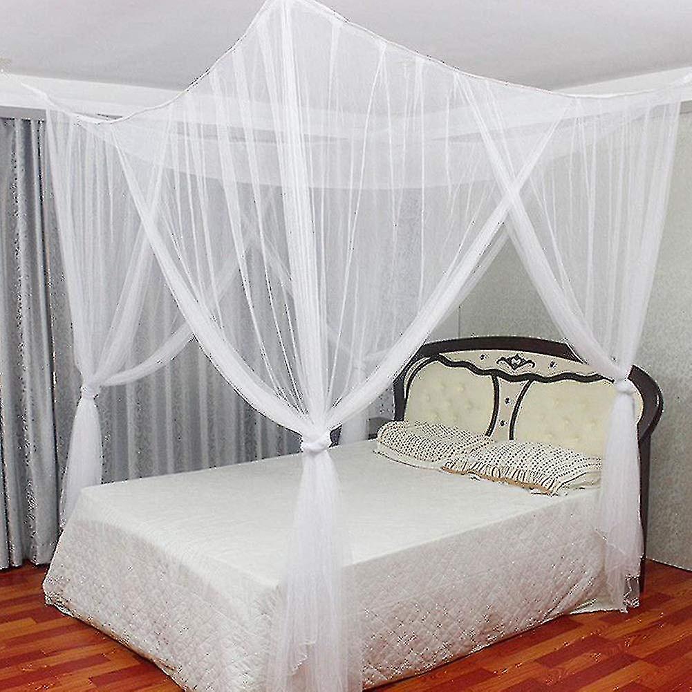 Polyester Fabric Canopy Beautiful Bed Canopy Mosquito Net Size Double Bed Mosquito Net White 210 X 1