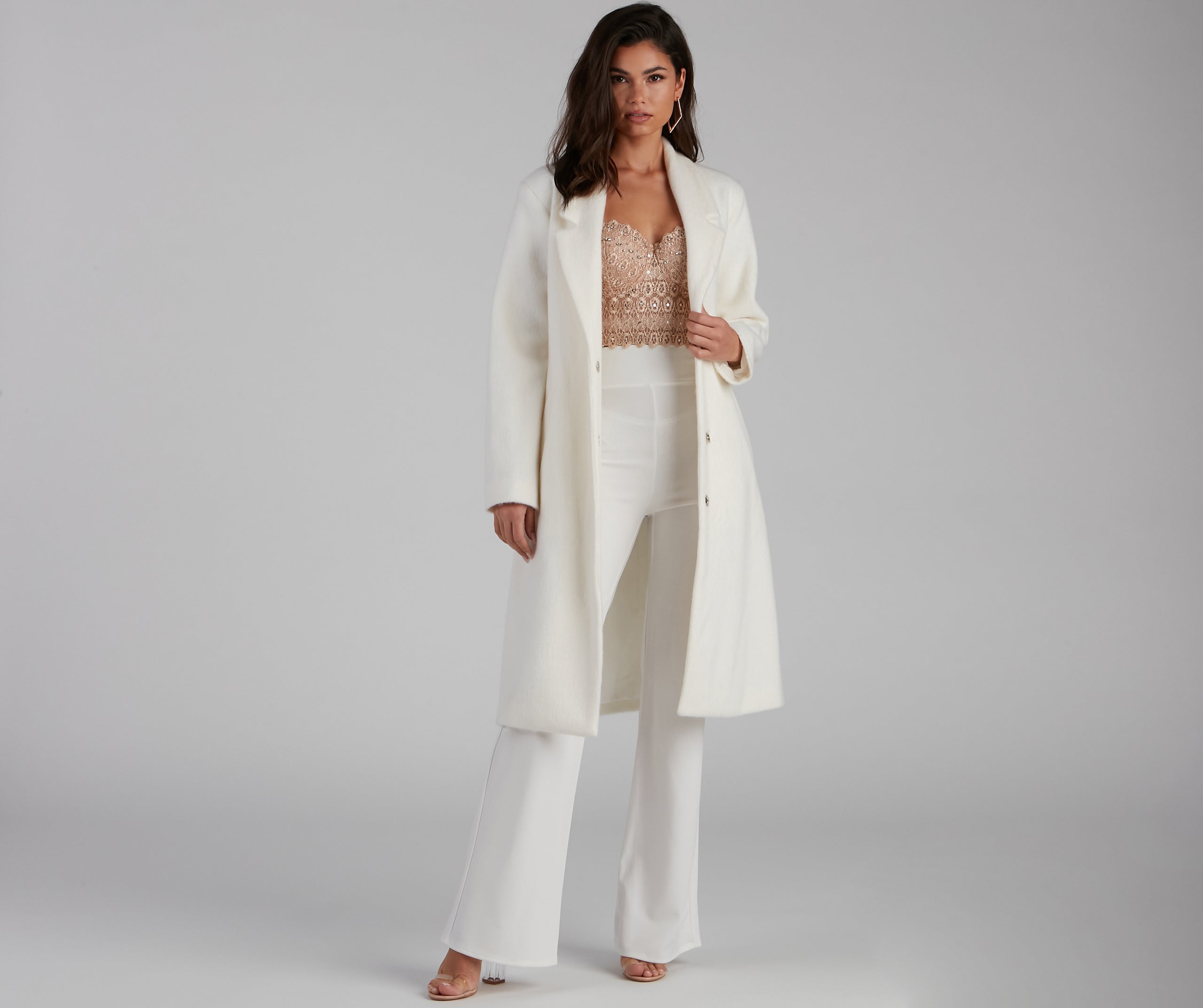 Winter Beauty Wool Trench Coat