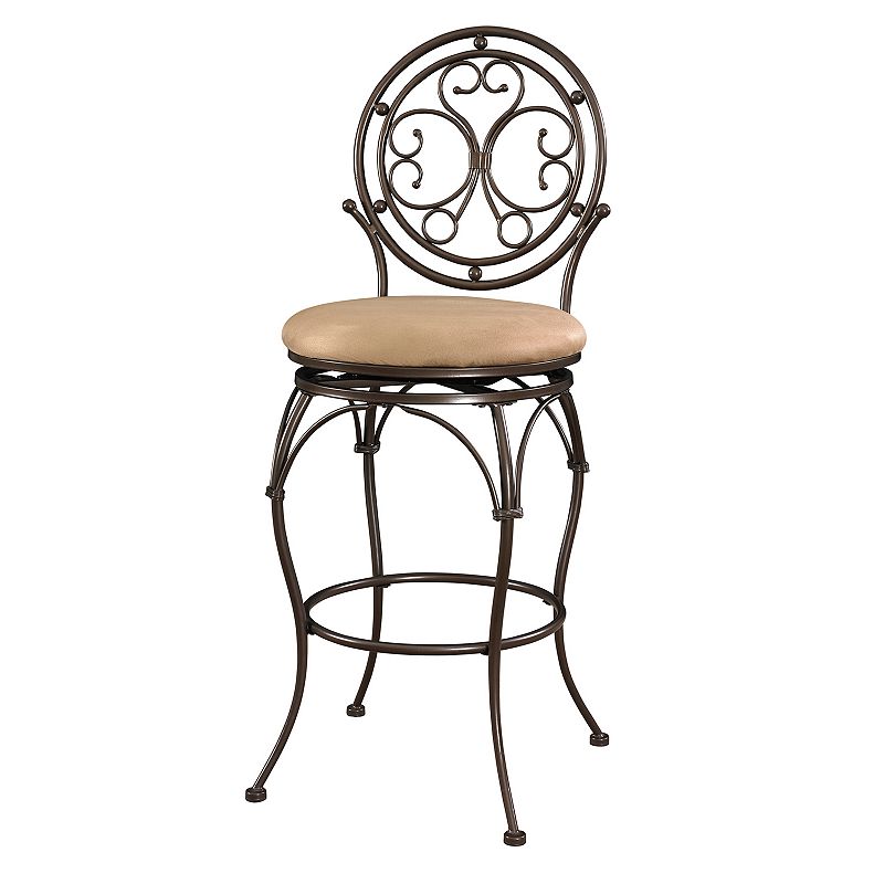 Big and Tall Scroll Circle Back Barstool