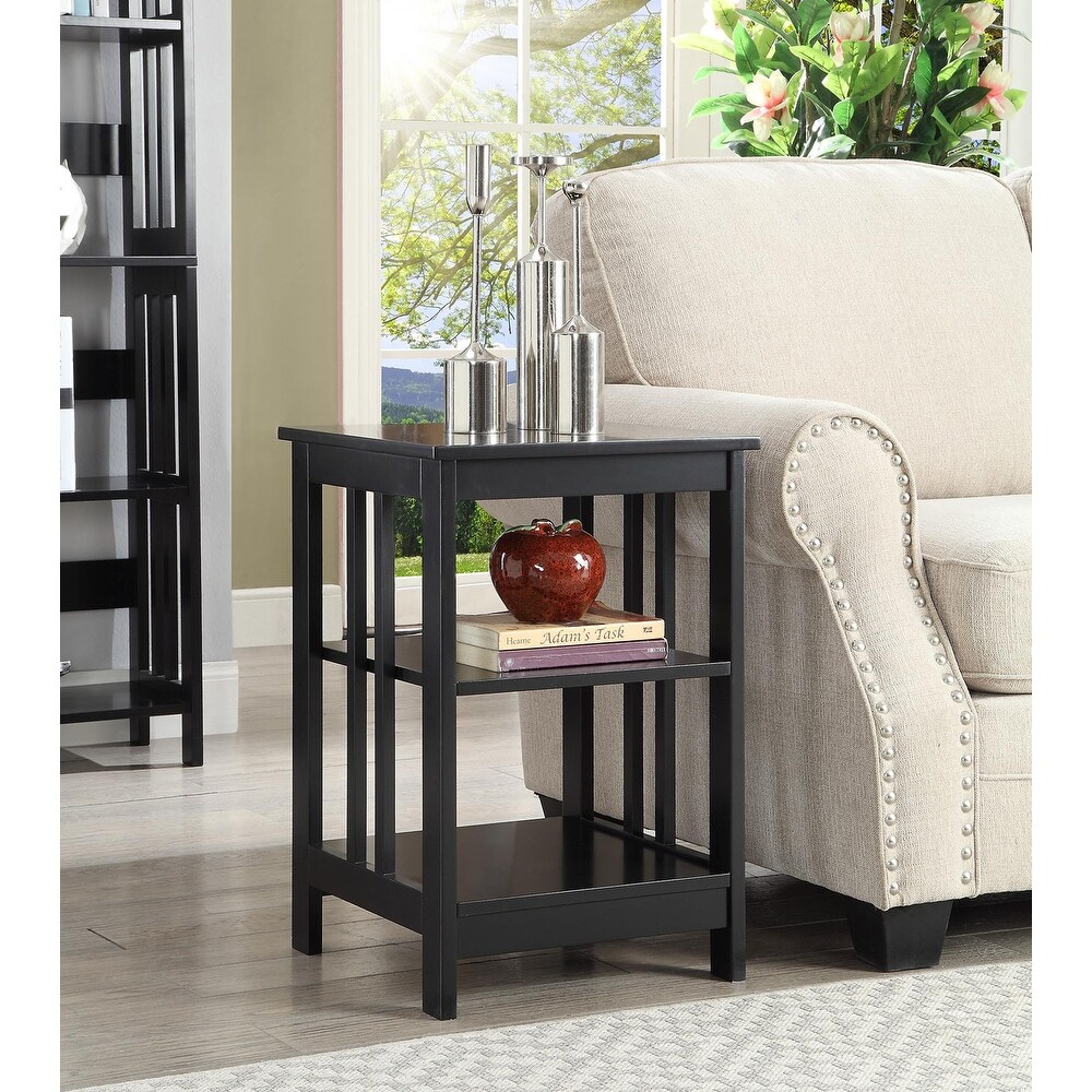 Convenience Concepts Mission End Table with Shelves