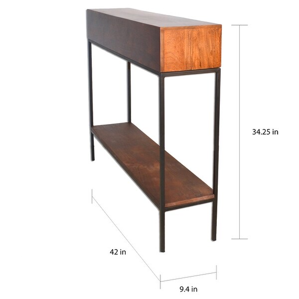 Brown Wood/Metal Ingrid Console