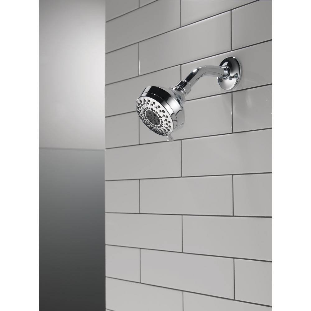 Delta 3-Spray Patterns 1.75 GPM 3.63 in. Wall Mount Fixed Shower Head in Chrome 75301